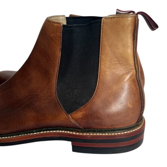 J. Crew Oar Striped Chelsea Leather Boots Size 11.5 - Picture 5 of 10